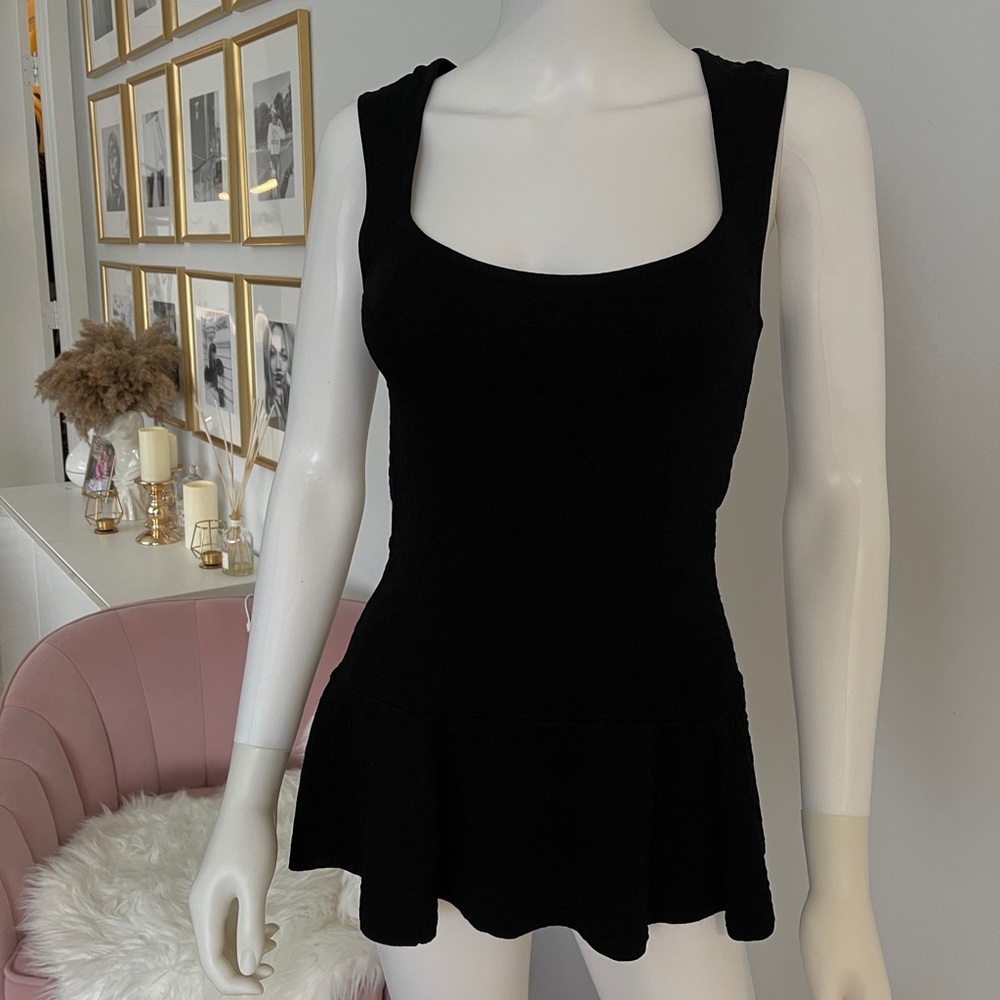 Torn by Ronny Kobo peplum top, very classy and elegant